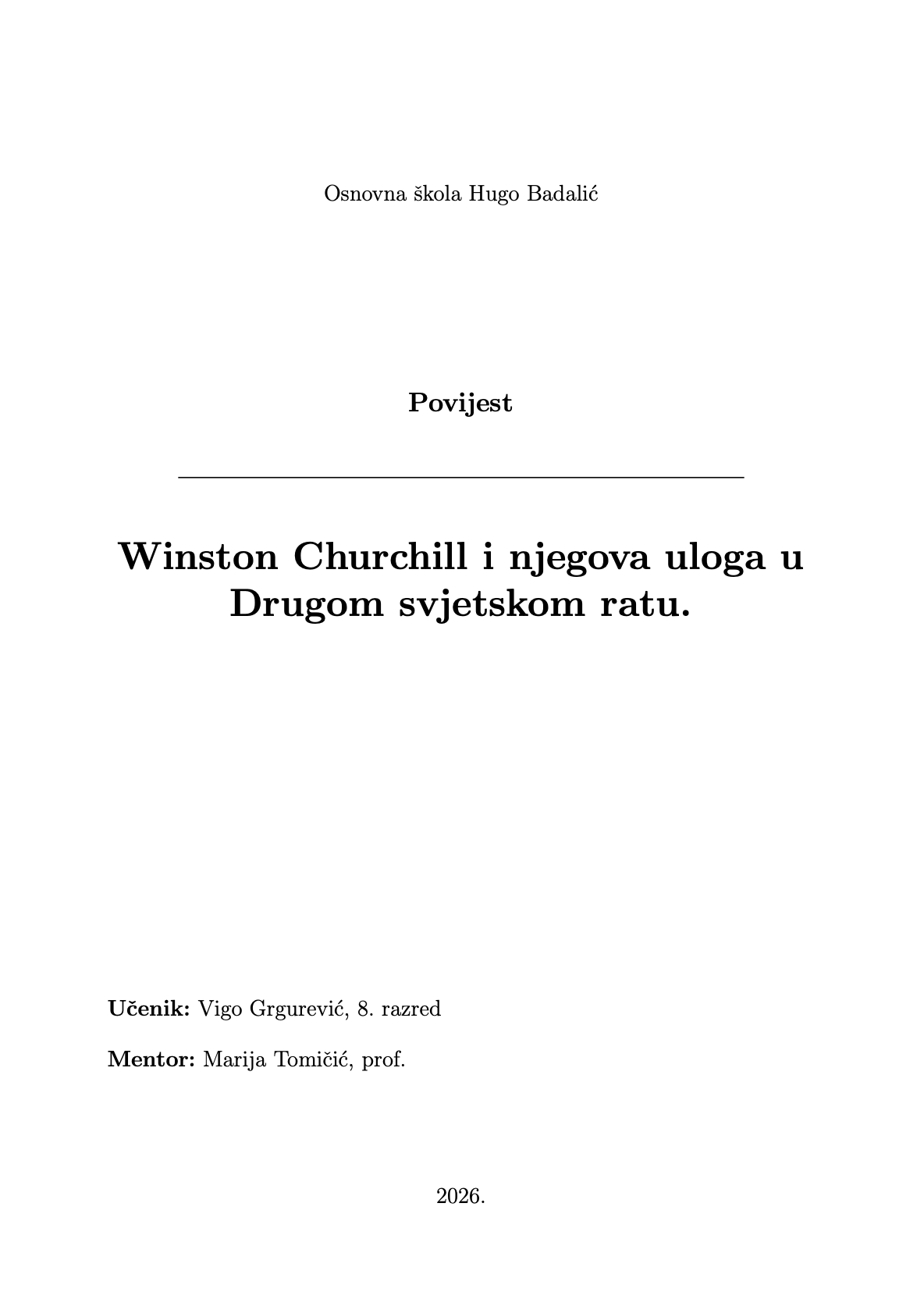 Uloga Winstona Churchilla u Drugom svjetskom ratu